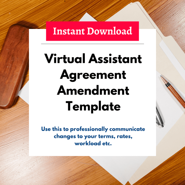 virtual assistant agreement amendment template